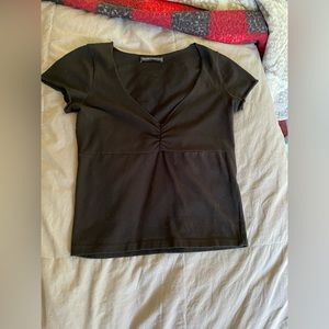 brandy melville black v top